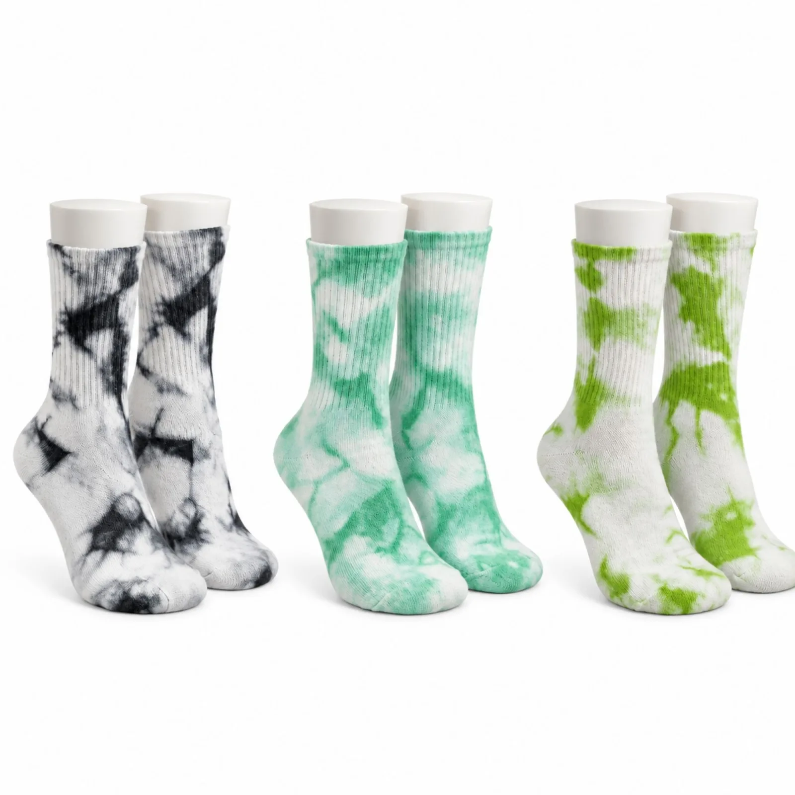 Unisex Batik Desenli Çorap 3'lü Set Renkli Pamuklu Uzun Soket Dikişsiz Nefes Alan Günlük Spor Çorabı - Unisex Çorap