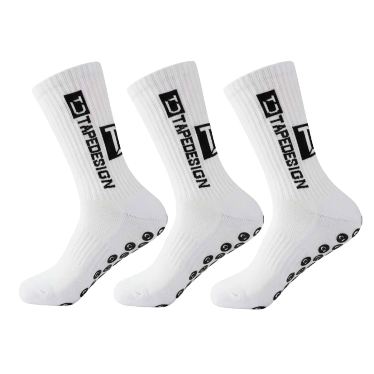 Kaydırmaz Çorap 3’lü Futbol Basketbol Tenis Erkek Spor Çorap, Beyaz, Kaymaz Çorap Tabanlı, Dikişsiz ve Parfümlü, Yüksek Kalite - Erkek Spor